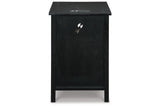 Treytown Black Chairside End Table from Ashley - Luna Furniture