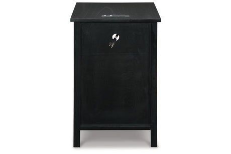 Treytown Black Chairside End Table from Ashley - Luna Furniture
