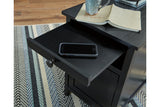 Treytown Black Chairside End Table from Ashley - Luna Furniture