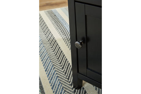 Treytown Black Chairside End Table from Ashley - Luna Furniture
