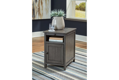 Treytown Gray Chairside End Table from Ashley - Luna Furniture