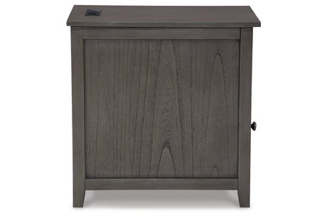 Treytown Gray Chairside End Table from Ashley - Luna Furniture