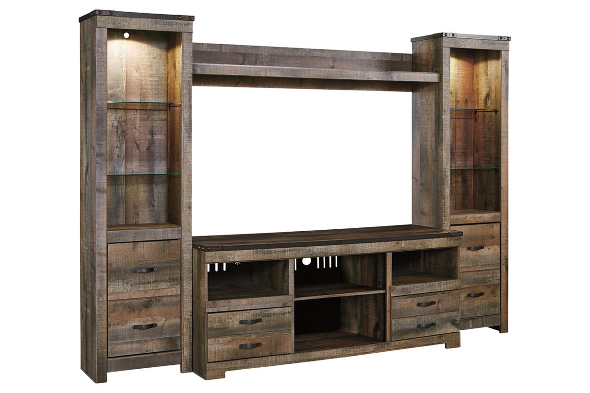 Trinell Brown 4-Piece Entertainment Center from Ashley - Luna Furniture