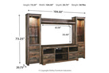 Trinell Brown 4-Piece Entertainment Center from Ashley - Luna Furniture