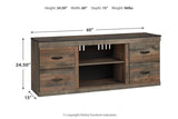 Trinell Brown 60" TV Stand from Ashley - Luna Furniture