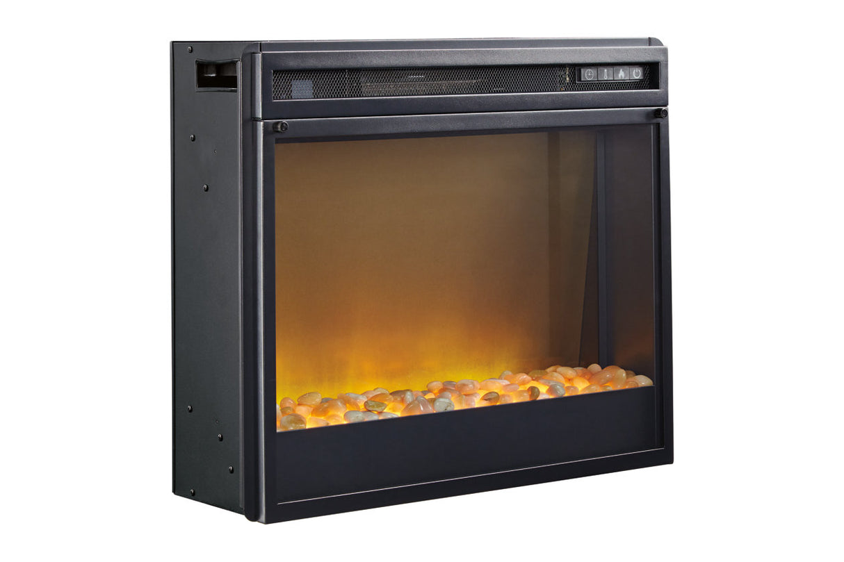 Trinell Brown 63" TV Stand with Electric Fireplace from Ashley - Luna Furniture