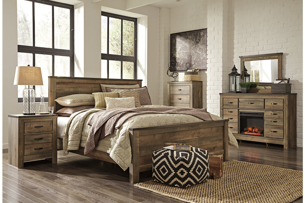 Trinell Brown King Panel Bed from Ashley - Luna Furniture