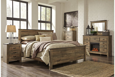 Trinell Brown King Panel Bed from Ashley - Luna Furniture