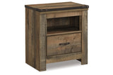 Trinell Brown Nightstand from Ashley - Luna Furniture