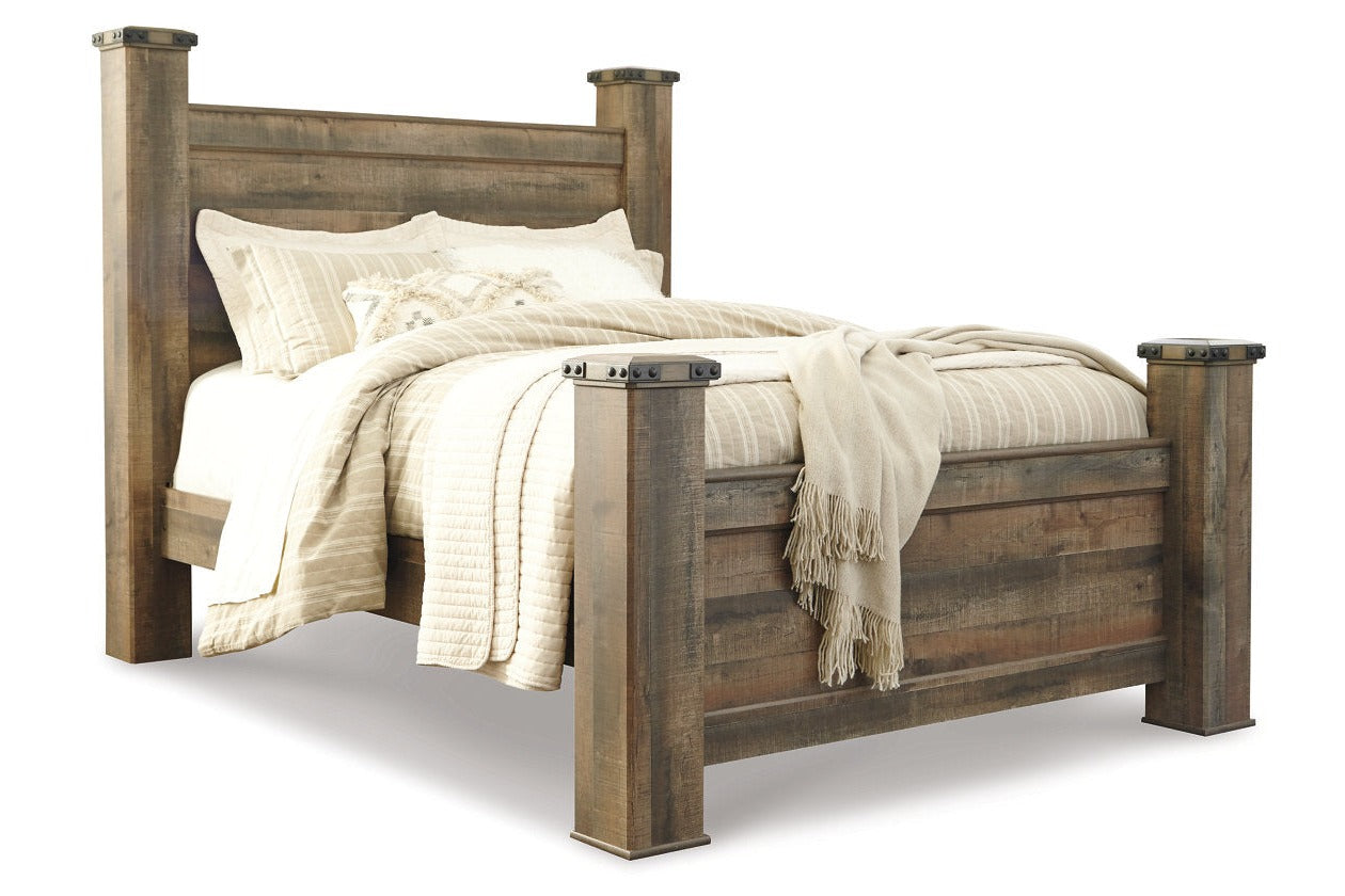 Trinell Brown Queen Poster Bed from Ashley - Luna Furniture