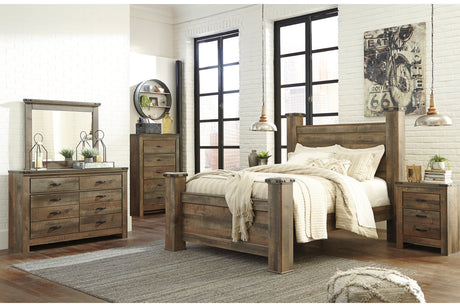 Trinell Brown Queen Poster Bed from Ashley - Luna Furniture