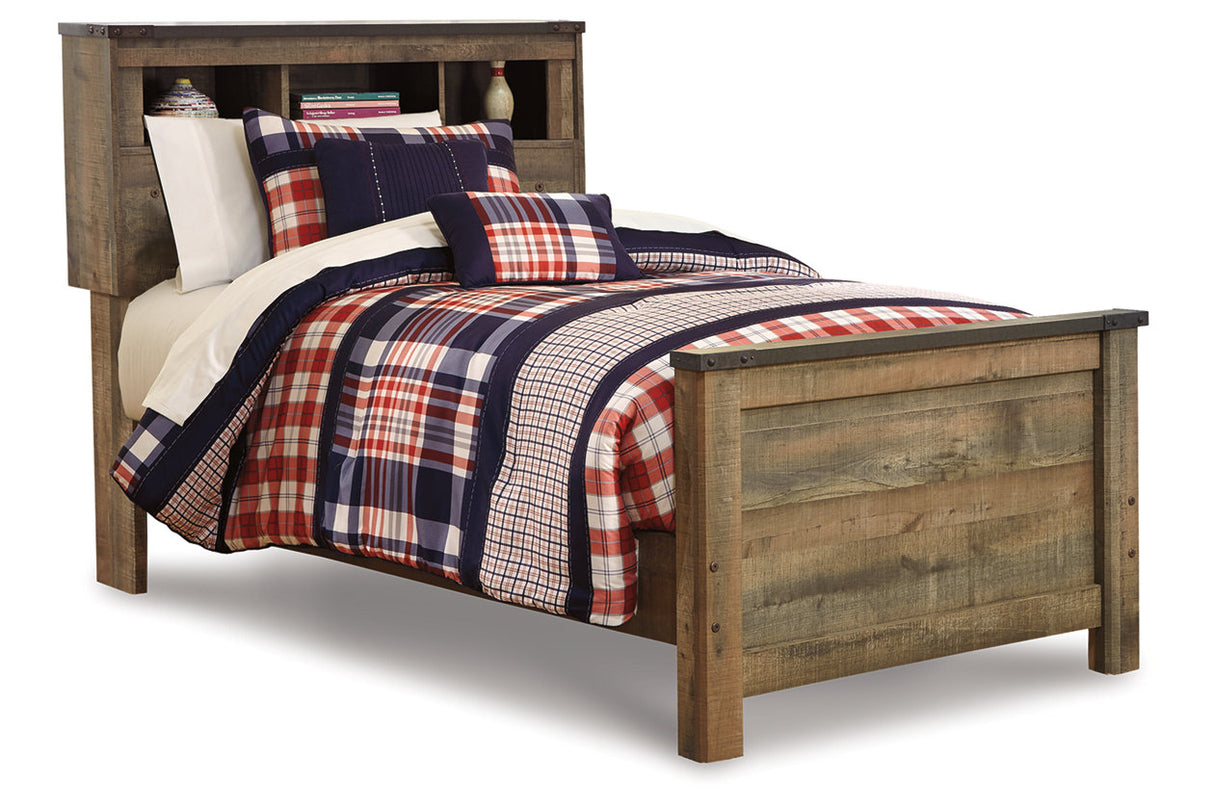 Trinell Brown Twin Bookcase Panel Bed from Ashley - Luna Furniture