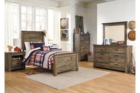 Trinell Brown Twin Panel Bed from Ashley - Luna Furniture