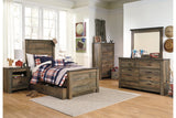 Trinell Brown Twin Storage Platform Bed with 1 Large Drawer from Ashley - Luna Furniture