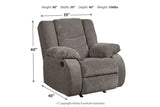 Tulen Gray Recliner from Ashley - Luna Furniture