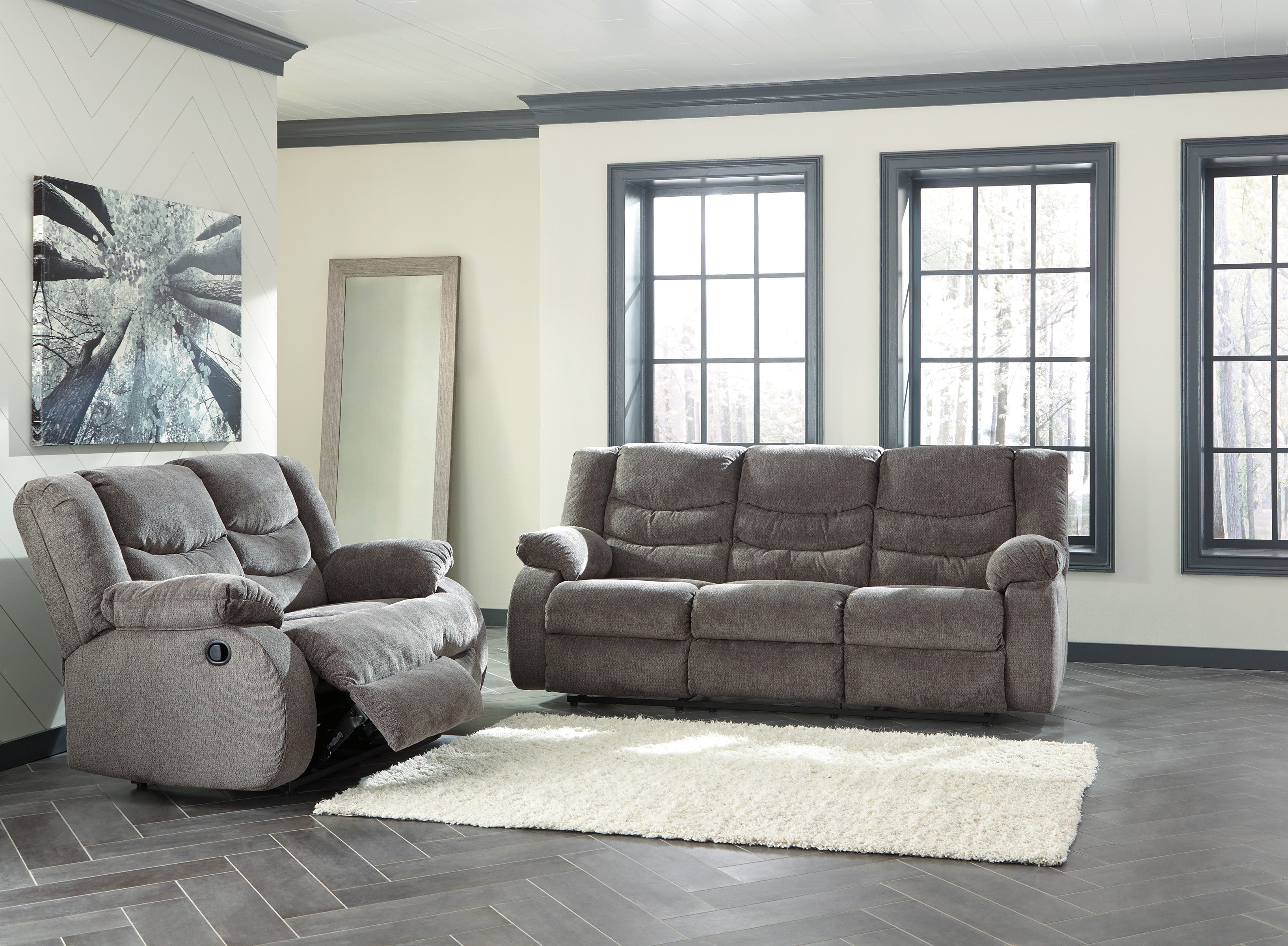 Tulen Gray Reclining Living Room Set - Luna Furniture