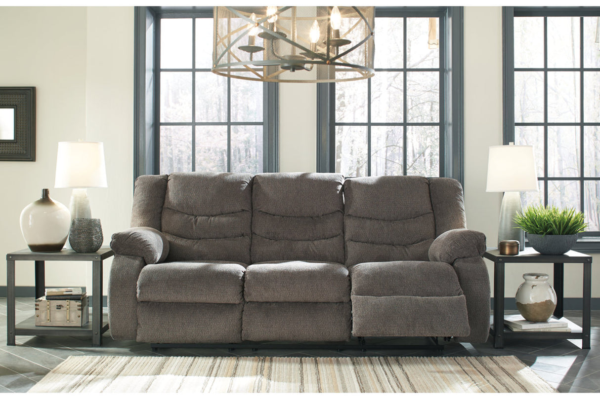 Tulen Gray Reclining Sofa from Ashley - Luna Furniture