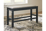 Tyler Creek Antique Black Counter Height Bench from Ashley - Luna Furniture