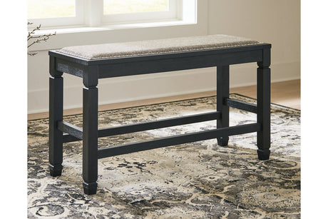 Tyler Creek Antique Black Counter Height Bench from Ashley - Luna Furniture