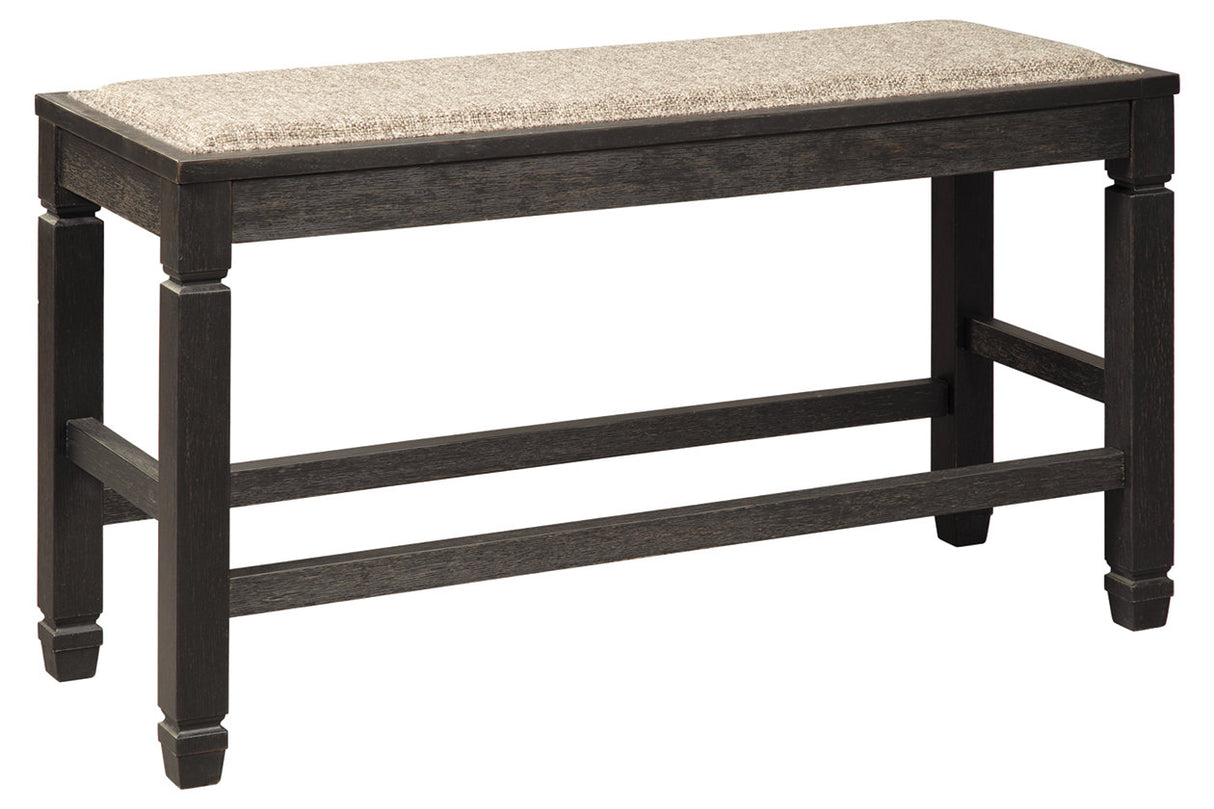 Tyler Creek Antique Black Counter Height Bench from Ashley - Luna Furniture