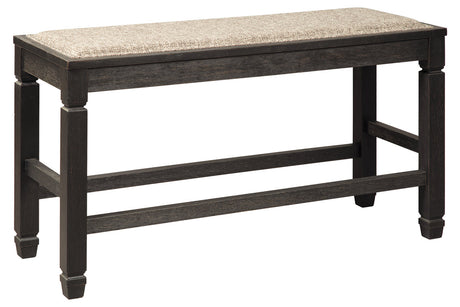 Tyler Creek Antique Black Counter Height Bench from Ashley - Luna Furniture