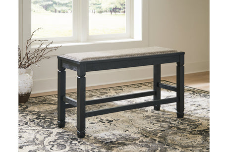 Tyler Creek Antique Black Counter Height Bench from Ashley - Luna Furniture