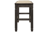 Tyler Creek Antique Black Counter Height Bench from Ashley - Luna Furniture