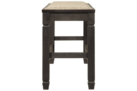 Tyler Creek Antique Black Counter Height Bench from Ashley - Luna Furniture