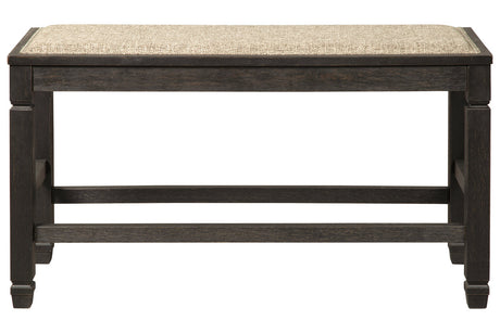 Tyler Creek Antique Black Counter Height Bench from Ashley - Luna Furniture