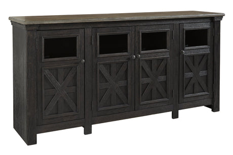 Tyler Creek Black/Gray 74" TV Stand from Ashley - Luna Furniture