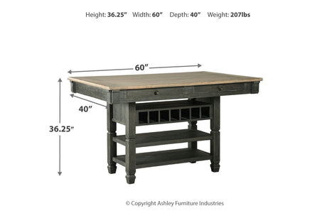 Tyler Creek Black/Gray Counter Height Dining Table from Ashley - Luna Furniture