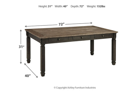 Tyler Creek Black/Gray Dining Table from Ashley - Luna Furniture