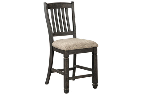 Tyler Creek Black/Grayish Brown Counter Height Barstool, Set of 2 from Ashley - Luna Furniture