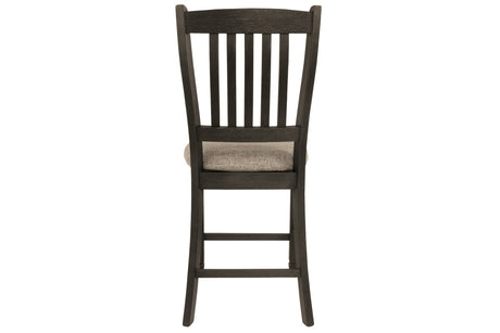Tyler Creek Black/Grayish Brown Counter Height Barstool, Set of 2 from Ashley - Luna Furniture