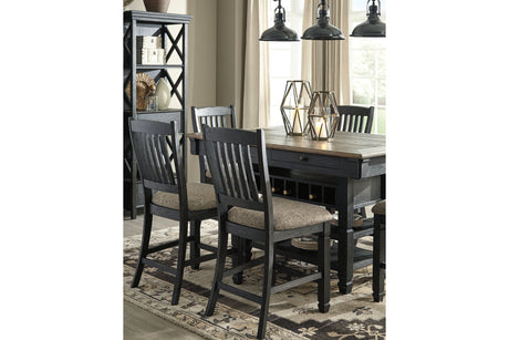 Tyler Creek Black/Grayish Brown Counter Height Barstool, Set of 2 from Ashley - Luna Furniture