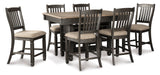 Tyler Creek Black/Grayish Brown Counter Height Set from Ashley - Luna Furniture