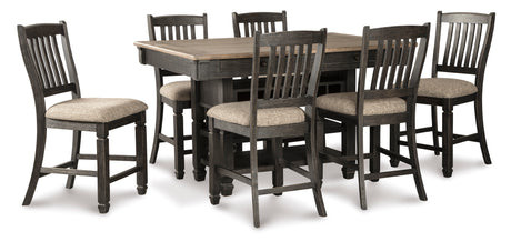 Tyler Creek Black/Grayish Brown Counter Height Set from Ashley - Luna Furniture