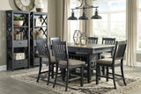 Tyler Creek Black/Grayish Brown Counter Height Set from Ashley - Luna Furniture