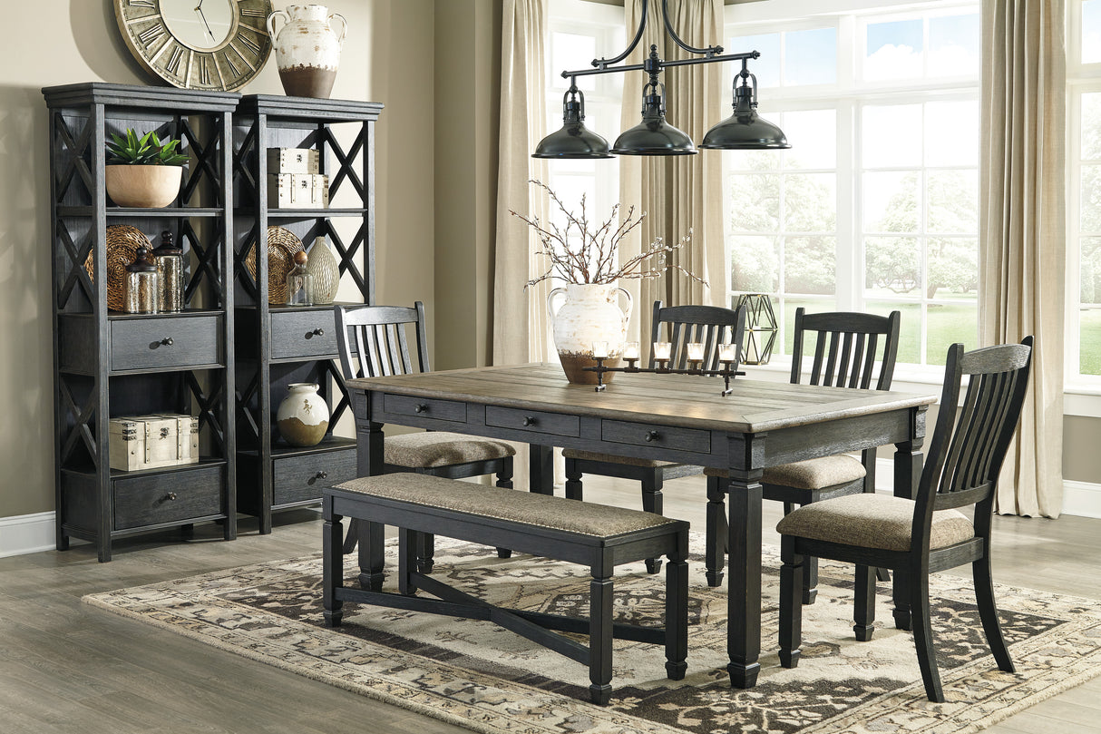 Tyler Creek Black/Grayish Brown Rectangular Dining Set from Ashley - Luna Furniture