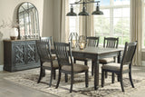 Tyler Creek Black/Grayish Brown Rectangular Dining Set from Ashley - Luna Furniture