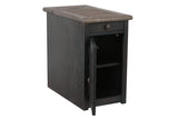 Tyler Creek Grayish Brown/Black Chairside End Table with USB Ports & Outlets from Ashley - Luna Furniture