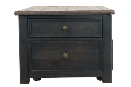Tyler Creek Grayish Brown/Black Coffee Table with Lift Top from Ashley - Luna Furniture