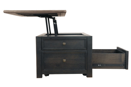 Tyler Creek Grayish Brown/Black Coffee Table with Lift Top from Ashley - Luna Furniture
