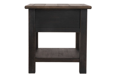 Tyler Creek Grayish Brown/Black End Table from Ashley - Luna Furniture
