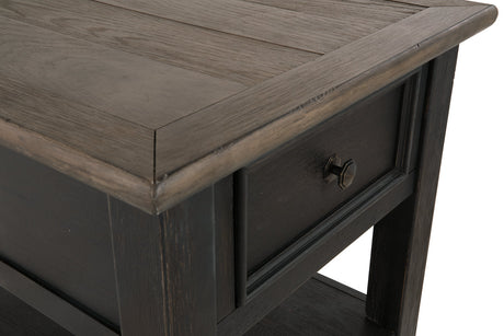 Tyler Creek Grayish Brown/Black End Table from Ashley - Luna Furniture