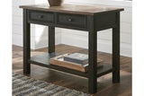 Tyler Creek Grayish Brown/Black Sofa/Console Table from Ashley - Luna Furniture