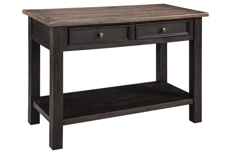 Tyler Creek Grayish Brown/Black Sofa/Console Table from Ashley - Luna Furniture
