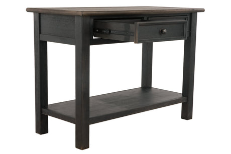 Tyler Creek Grayish Brown/Black Sofa/Console Table from Ashley - Luna Furniture