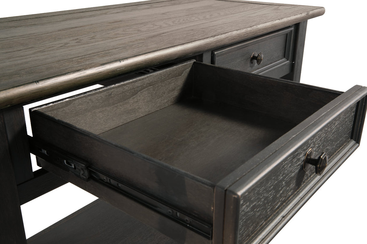 Tyler Creek Grayish Brown/Black Sofa/Console Table from Ashley - Luna Furniture