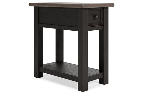 Tyler Creek Two-tone Chairside End Table from Ashley - Luna Furniture